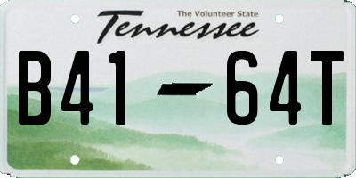 TN license plate B4164T