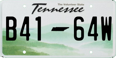 TN license plate B4164W