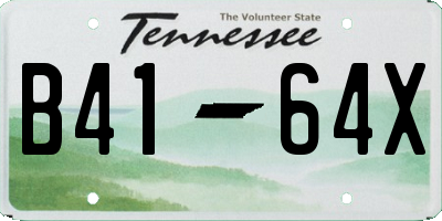 TN license plate B4164X