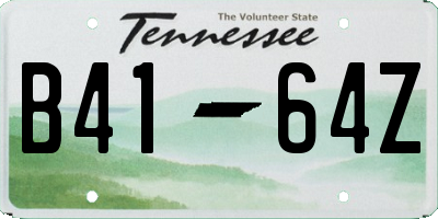 TN license plate B4164Z