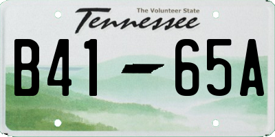 TN license plate B4165A