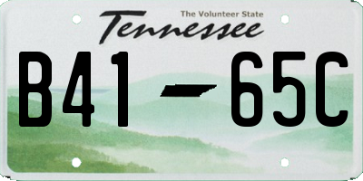 TN license plate B4165C