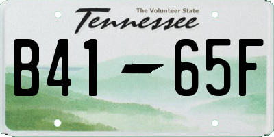 TN license plate B4165F