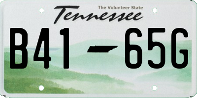 TN license plate B4165G
