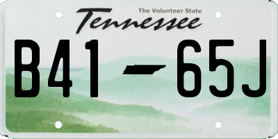 TN license plate B4165J