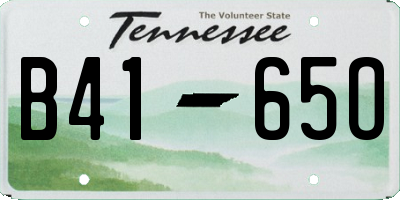 TN license plate B4165O