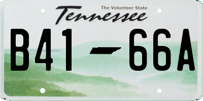 TN license plate B4166A
