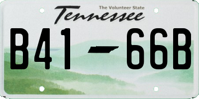 TN license plate B4166B