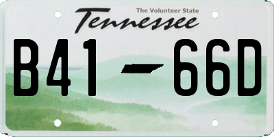 TN license plate B4166D