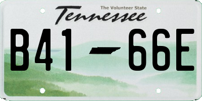 TN license plate B4166E