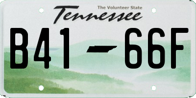 TN license plate B4166F