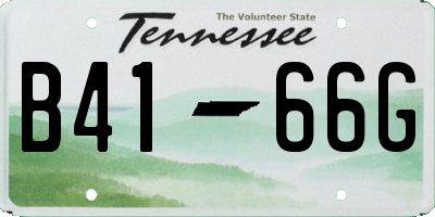 TN license plate B4166G