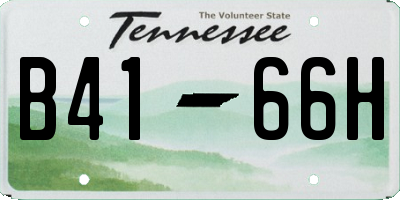 TN license plate B4166H