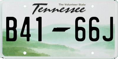TN license plate B4166J