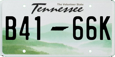 TN license plate B4166K