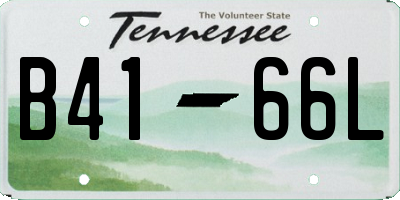 TN license plate B4166L