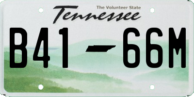 TN license plate B4166M