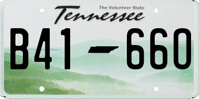 TN license plate B4166O