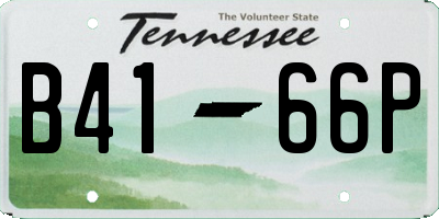 TN license plate B4166P