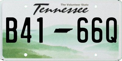 TN license plate B4166Q