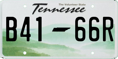 TN license plate B4166R