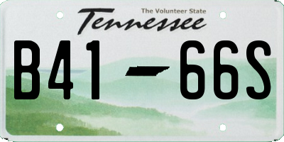 TN license plate B4166S