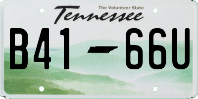 TN license plate B4166U