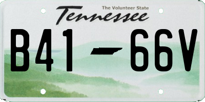 TN license plate B4166V