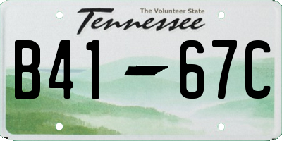 TN license plate B4167C