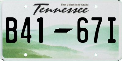 TN license plate B4167I
