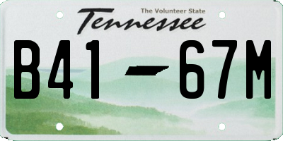 TN license plate B4167M