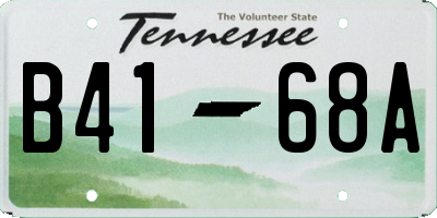 TN license plate B4168A