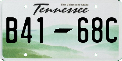 TN license plate B4168C