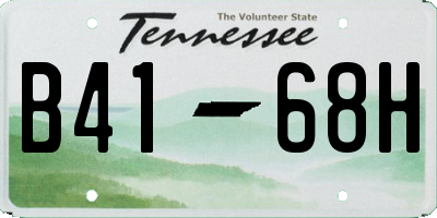 TN license plate B4168H
