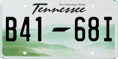 TN license plate B4168I