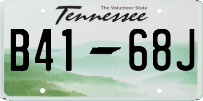 TN license plate B4168J
