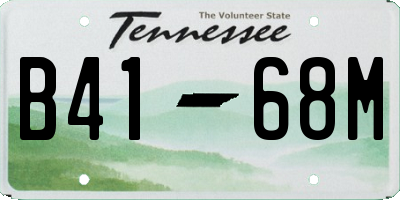 TN license plate B4168M