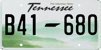 TN license plate B4168O