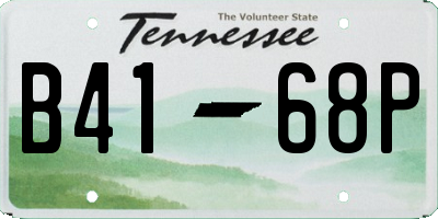 TN license plate B4168P