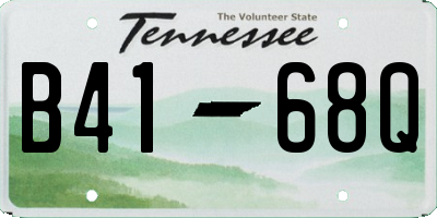 TN license plate B4168Q
