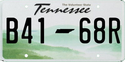 TN license plate B4168R