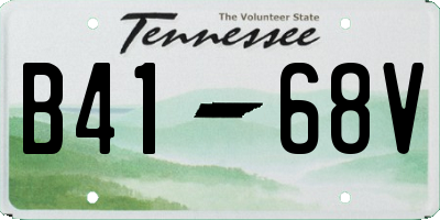 TN license plate B4168V