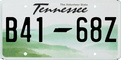 TN license plate B4168Z