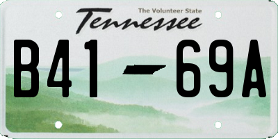 TN license plate B4169A