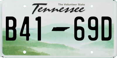 TN license plate B4169D