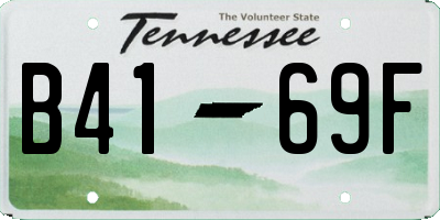 TN license plate B4169F