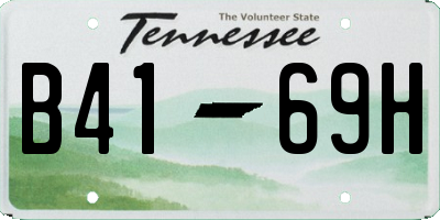 TN license plate B4169H
