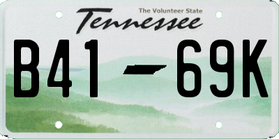 TN license plate B4169K