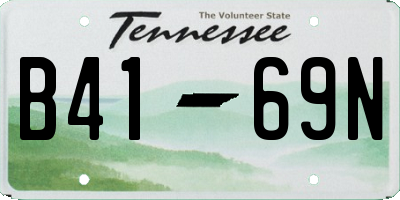 TN license plate B4169N