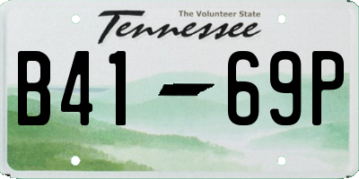 TN license plate B4169P